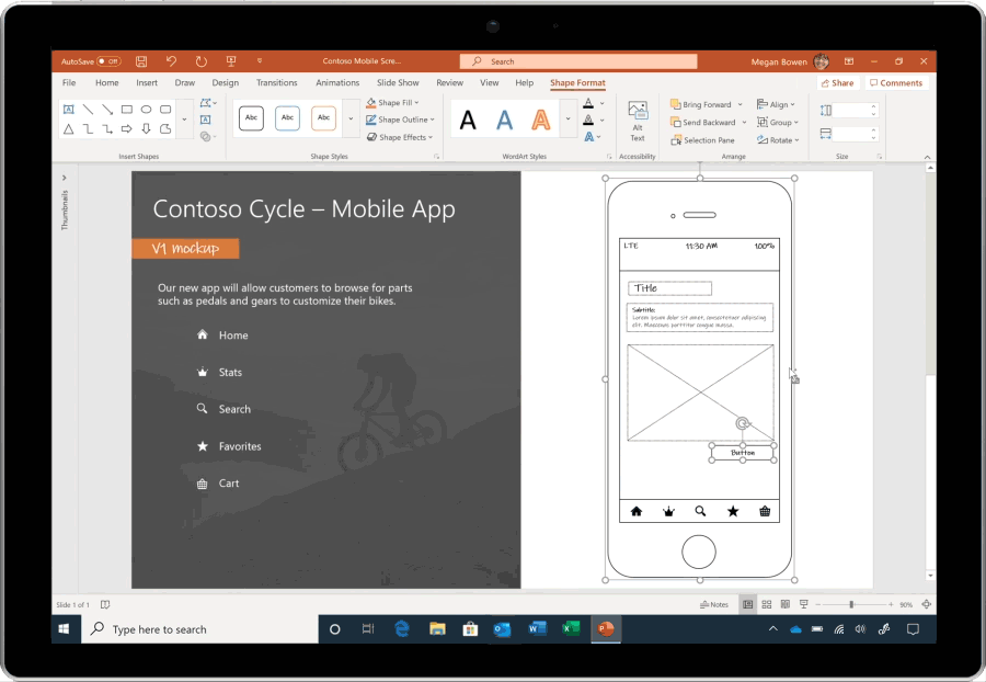 Create work-in-progress diagrams and slides